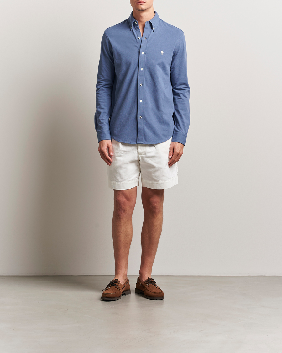 Mies | Kauluspaidat | Polo Ralph Lauren | Featherweight Mesh Shirt Capri Blue