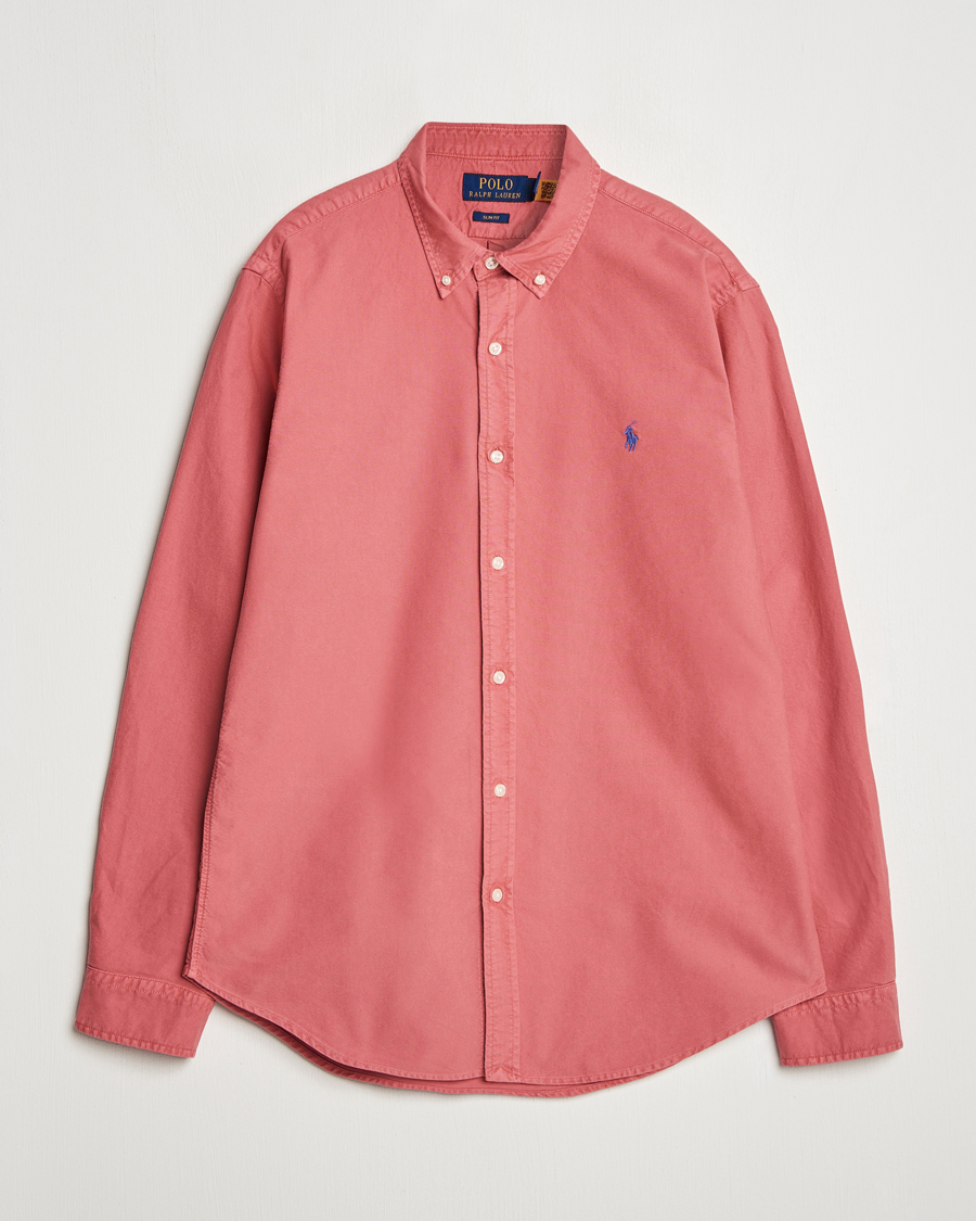 Mies | Kauluspaidat | Polo Ralph Lauren | Slim Fit Garment Dyed Oxford Shirt Adirondack Berry