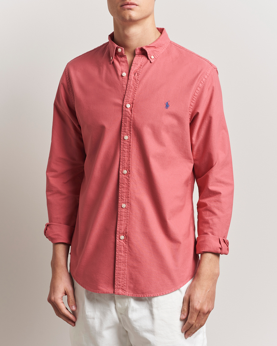 Mies | Kauluspaidat | Polo Ralph Lauren | Slim Fit Garment Dyed Oxford Shirt Adirondack Berry