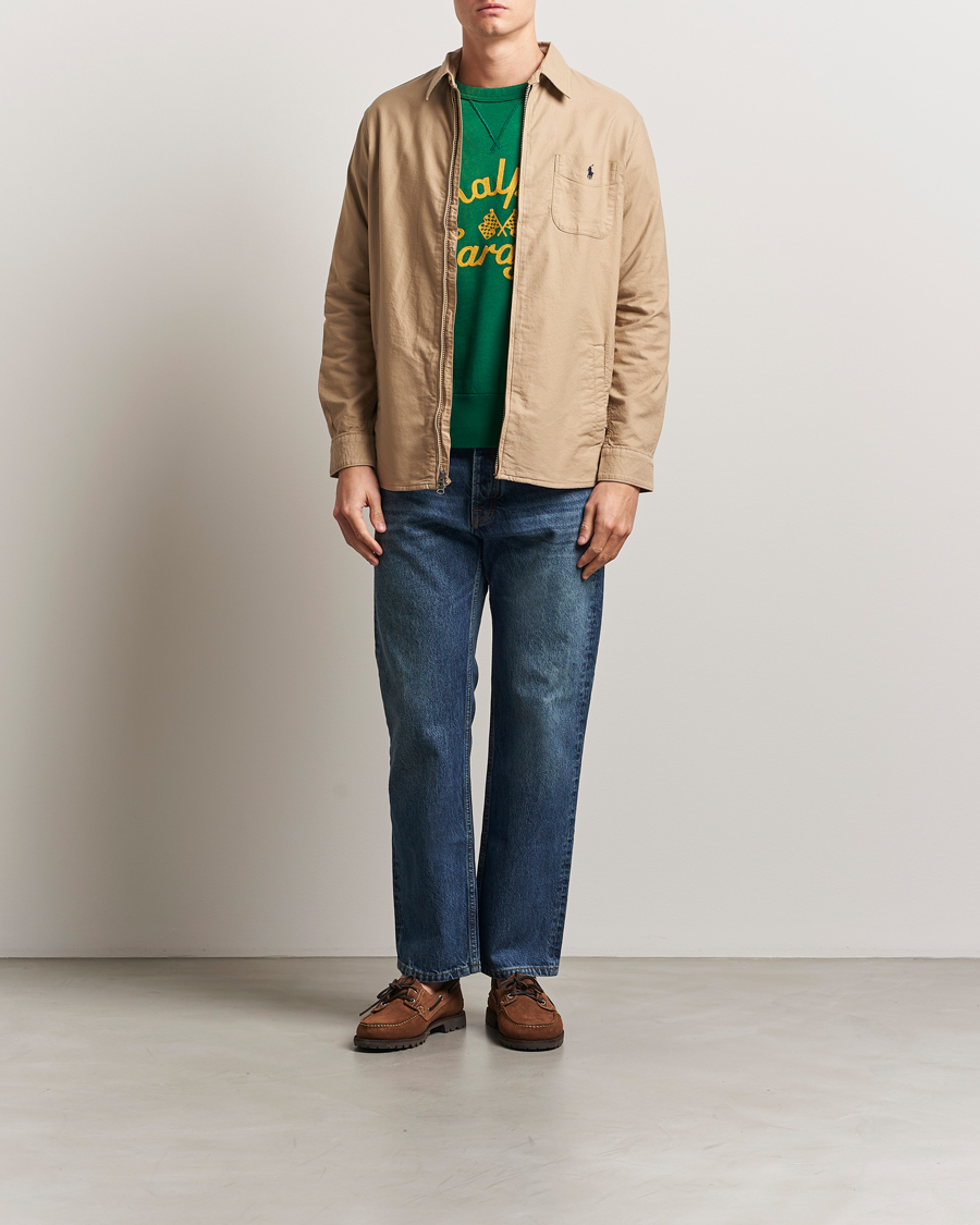Mies | Kauluspaidat | Polo Ralph Lauren | Garment Dyed Oxford Overshirt Surrey Tan