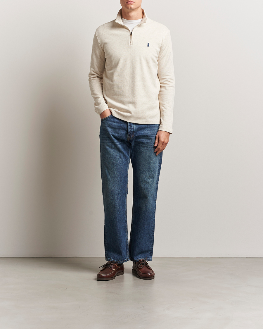 Mies | Puserot | Polo Ralph Lauren | Cotton/Nylon Half Zip Chalk Heather
