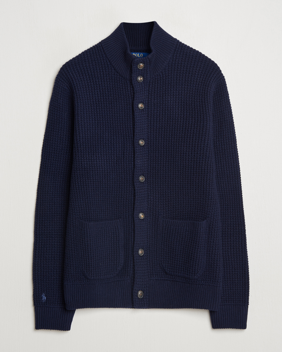 Mies | Puserot | Polo Ralph Lauren | Cotton/Wool Button Cardigan Hunter Navy