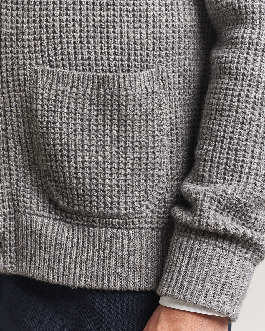 Mies | Puserot | Polo Ralph Lauren | Cotton/Wool Button Cardigan Fawn Grey Heather