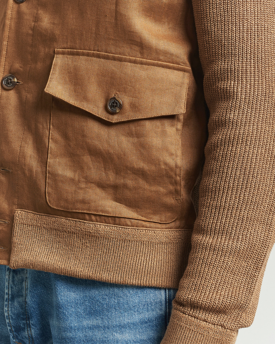 Mies | Puserot | Polo Ralph Lauren | Linen Skeet Jacket Brown Linen Combo