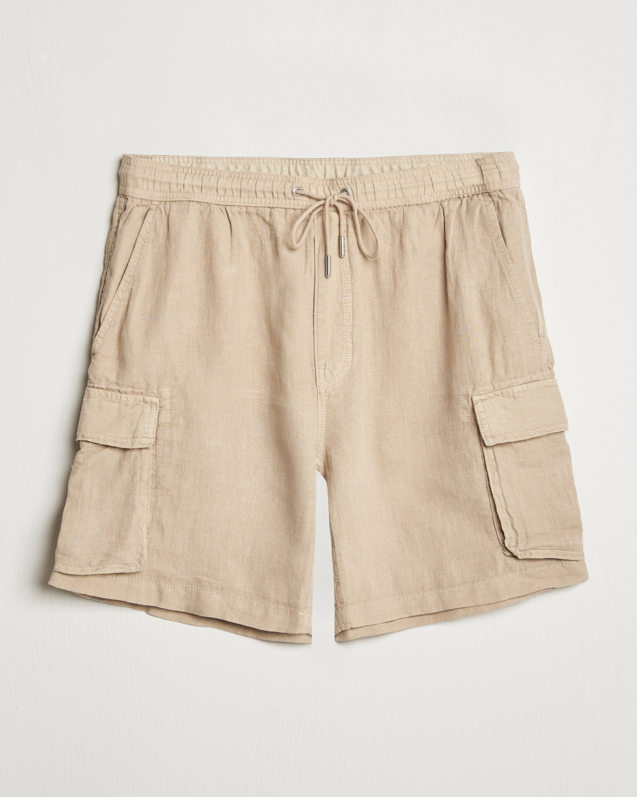 Mies | Shortsit | GANT | Regular Fit Linen Cargo Shorts Concrete Beige