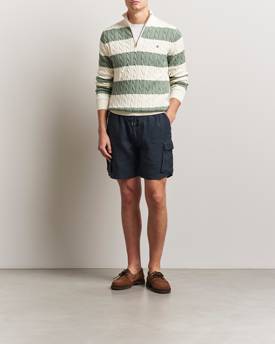 Mies | Shortsit | GANT | Regular Fit Linen Cargo Shorts Darkened Navy