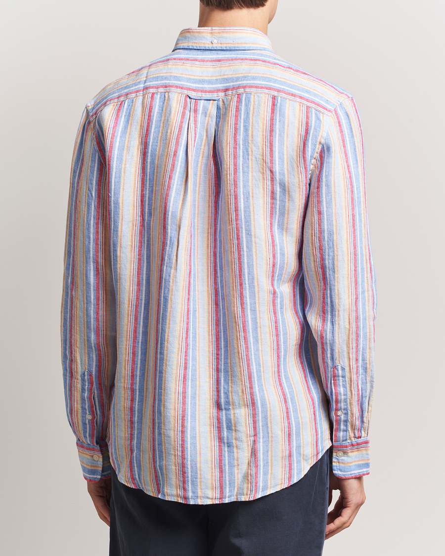 Mies | Kauluspaidat | GANT | Regular Fit Linen Striped Shirt Multi