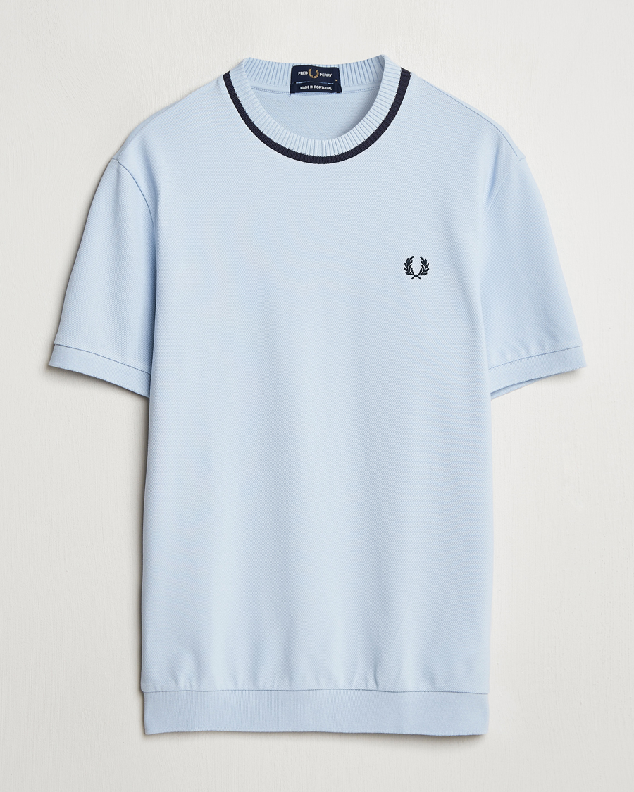 Mies | T-paidat | Fred Perry | Pique Crew Neck T-Shirt Light Smoke