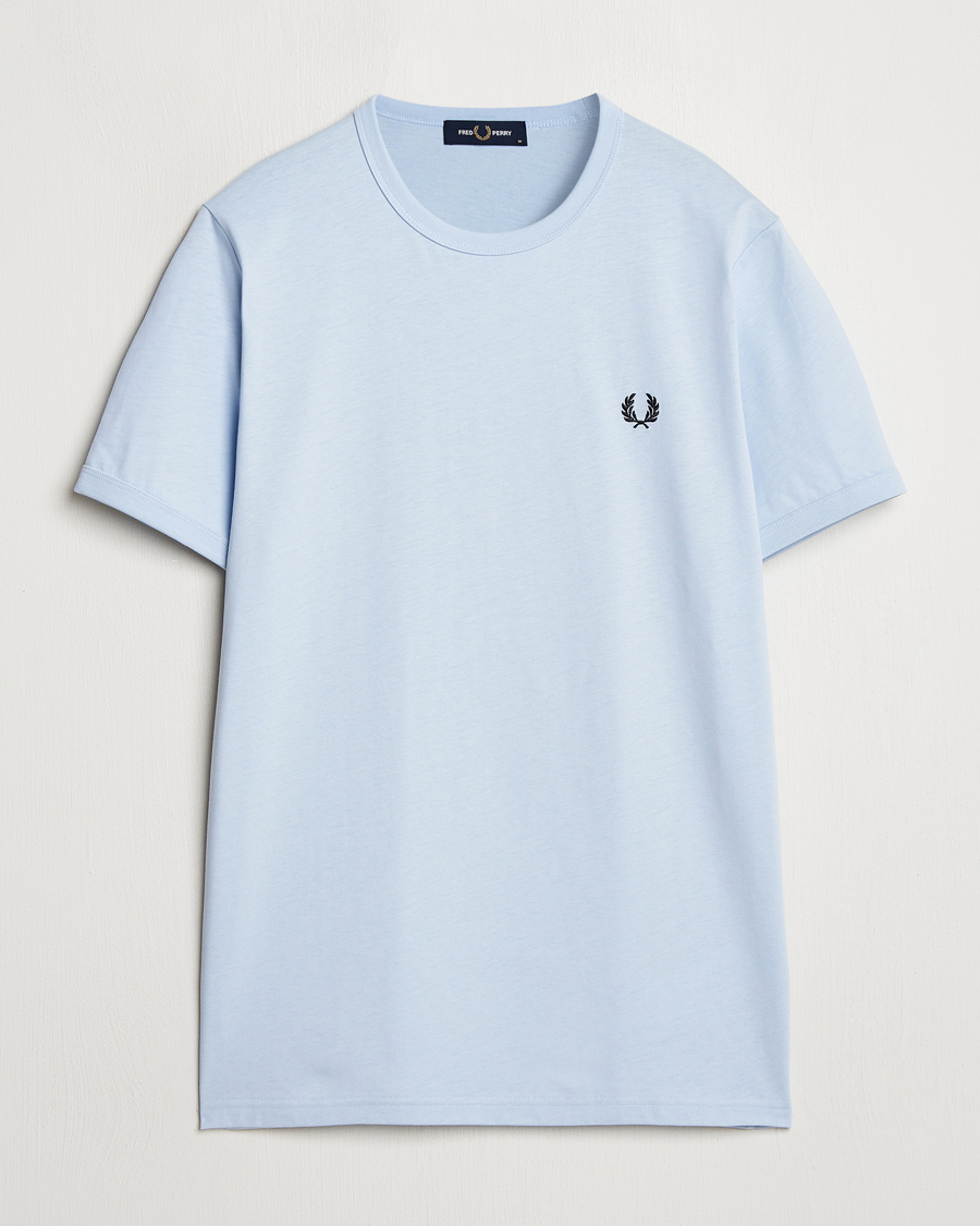 Mies | T-paidat | Fred Perry | Ringer T-Shirt Light Smoke