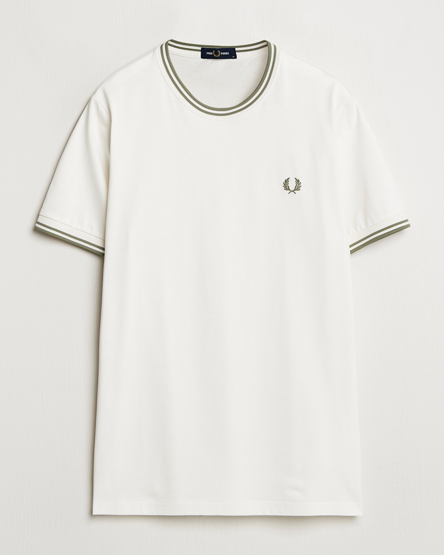 Mies | T-paidat | Fred Perry | Twin Tipped T-Shirt Light Ecru