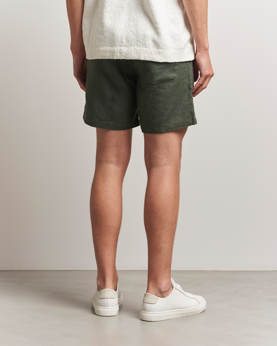 Mies | Shortsit | Samsøe Samsøe | Jabari Linen Drawstring Shorts Climbing Ivy