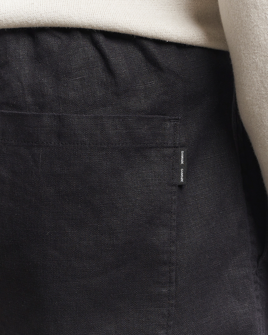 Mies | Shortsit | Samsøe Samsøe | Jabari Linen Drawstring Shorts Black