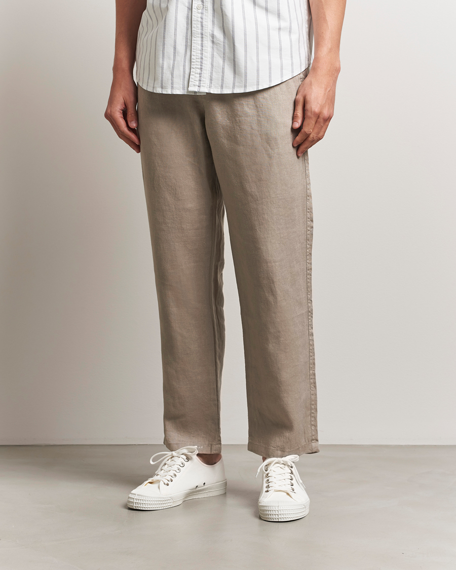 Mies | Housut | Samsøe Samsøe | Jabari Linen Drawstring Trousers Greige