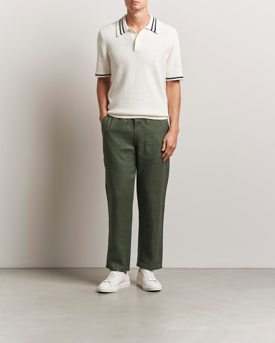 Mies | Housut | Samsøe Samsøe | Jabari Linen Drawstring Trousers Climbing Ivy