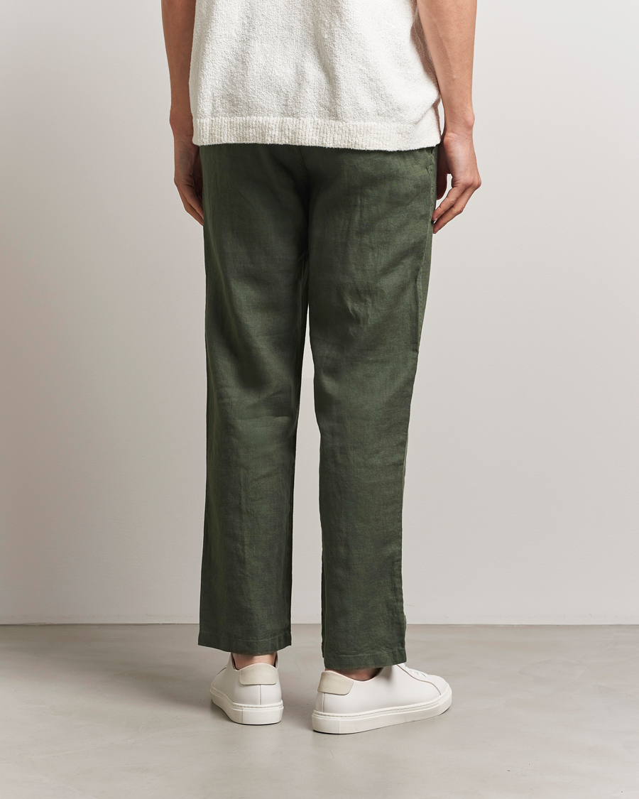 Mies | Housut | Samsøe Samsøe | Jabari Linen Drawstring Trousers Climbing Ivy