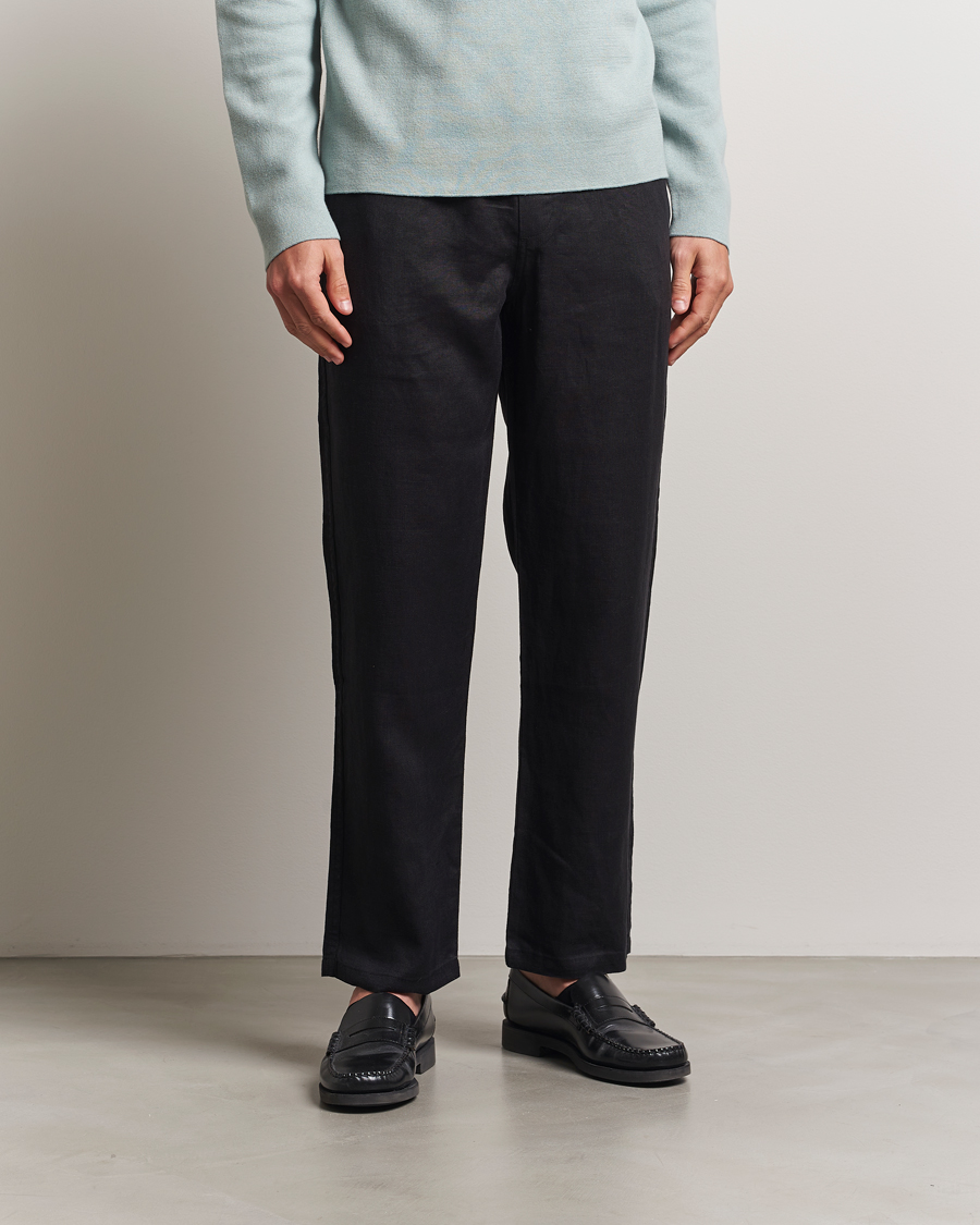 Mies | Housut | Samsøe Samsøe | Jabari Linen Drawstring Trousers Black