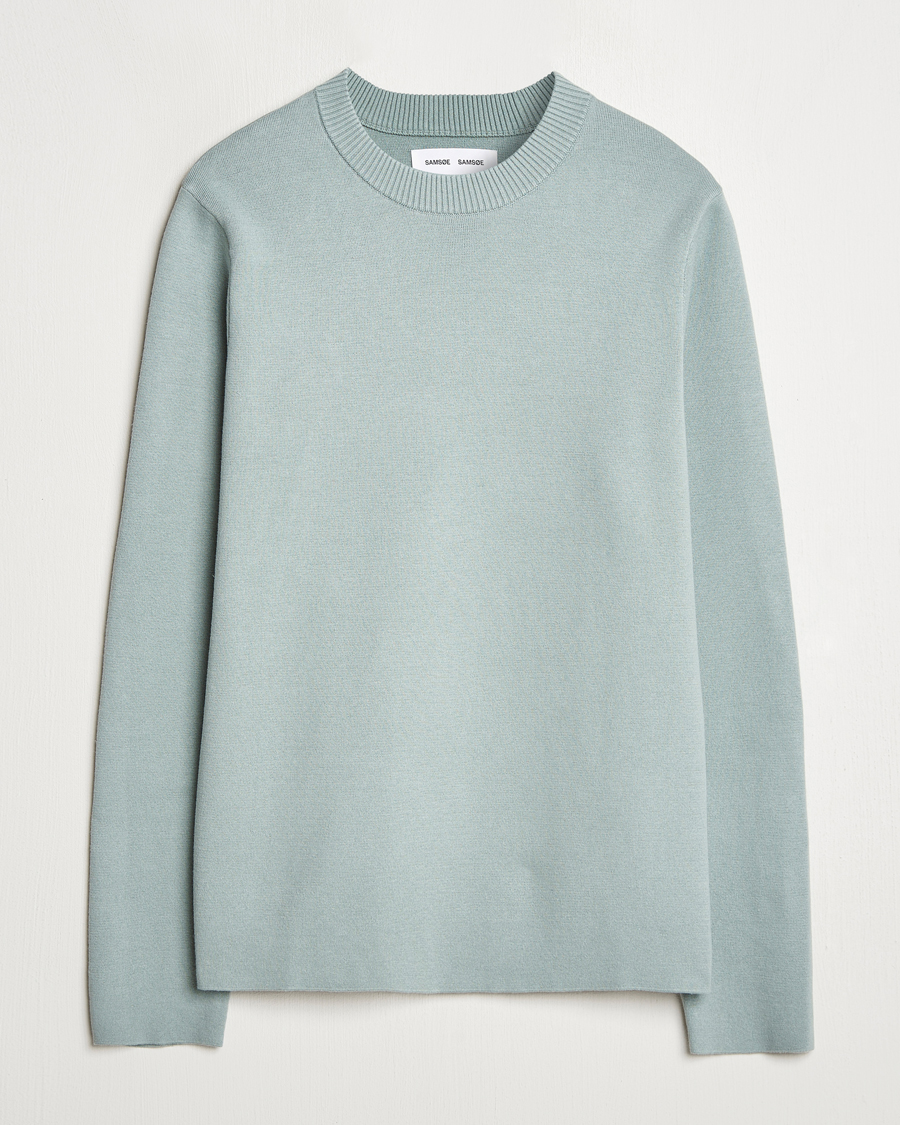 Mies | Puserot | Samsøe Samsøe | Niklas Crew Neck Sweater Abyss Green