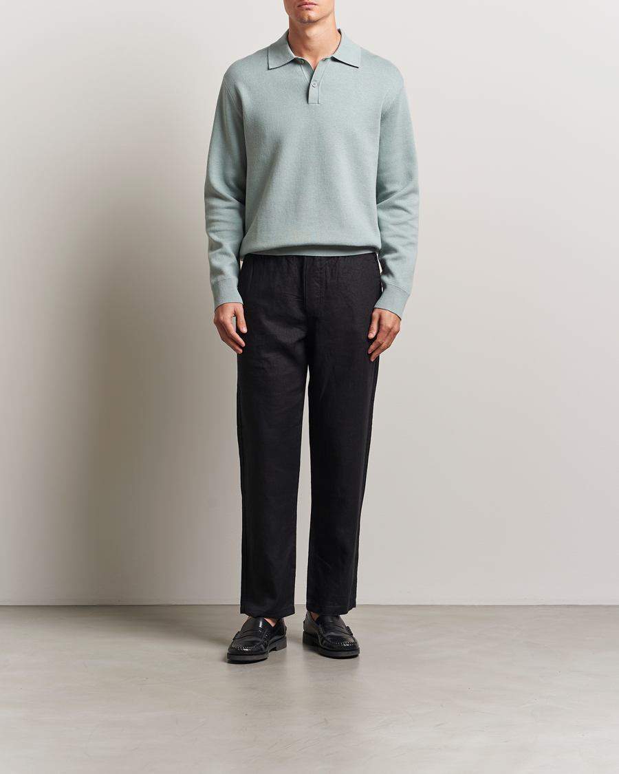 Mies | Puserot | Samsøe Samsøe | Nino Knitted Polo Abyss Green
