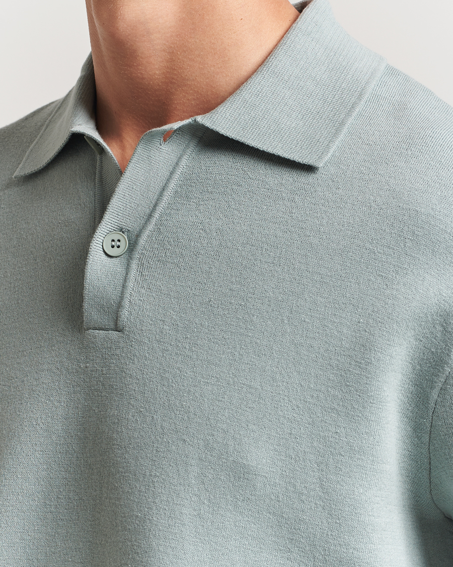 Mies | Puserot | Samsøe Samsøe | Nino Knitted Polo Abyss Green