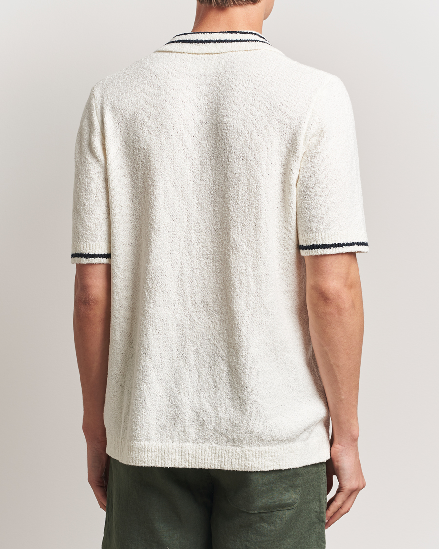 Mies | Pikeet | Samsøe Samsøe | Pedro Tipped Knitted Polo Clear Cream