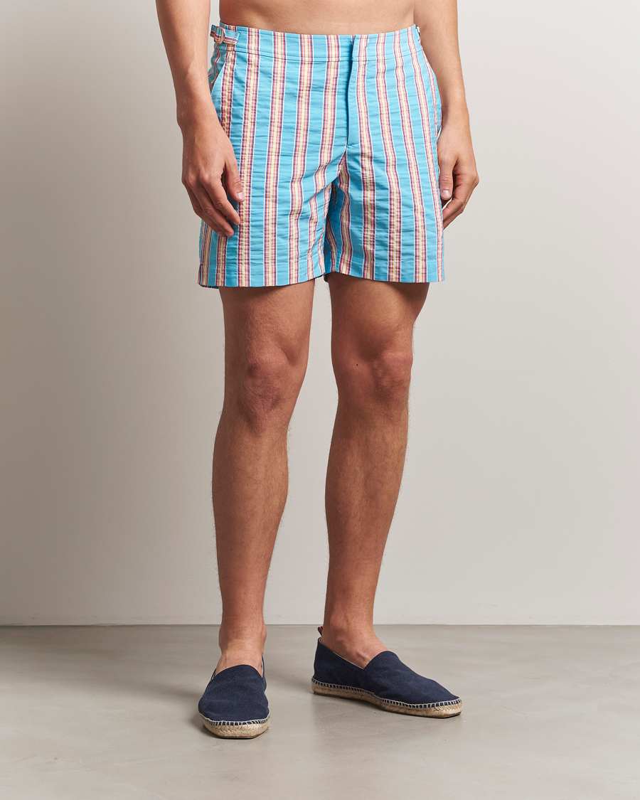 Mies | Uimahousut | Orlebar Brown | Bulldog Deckchair Stripe Swimshorts Blue Multi