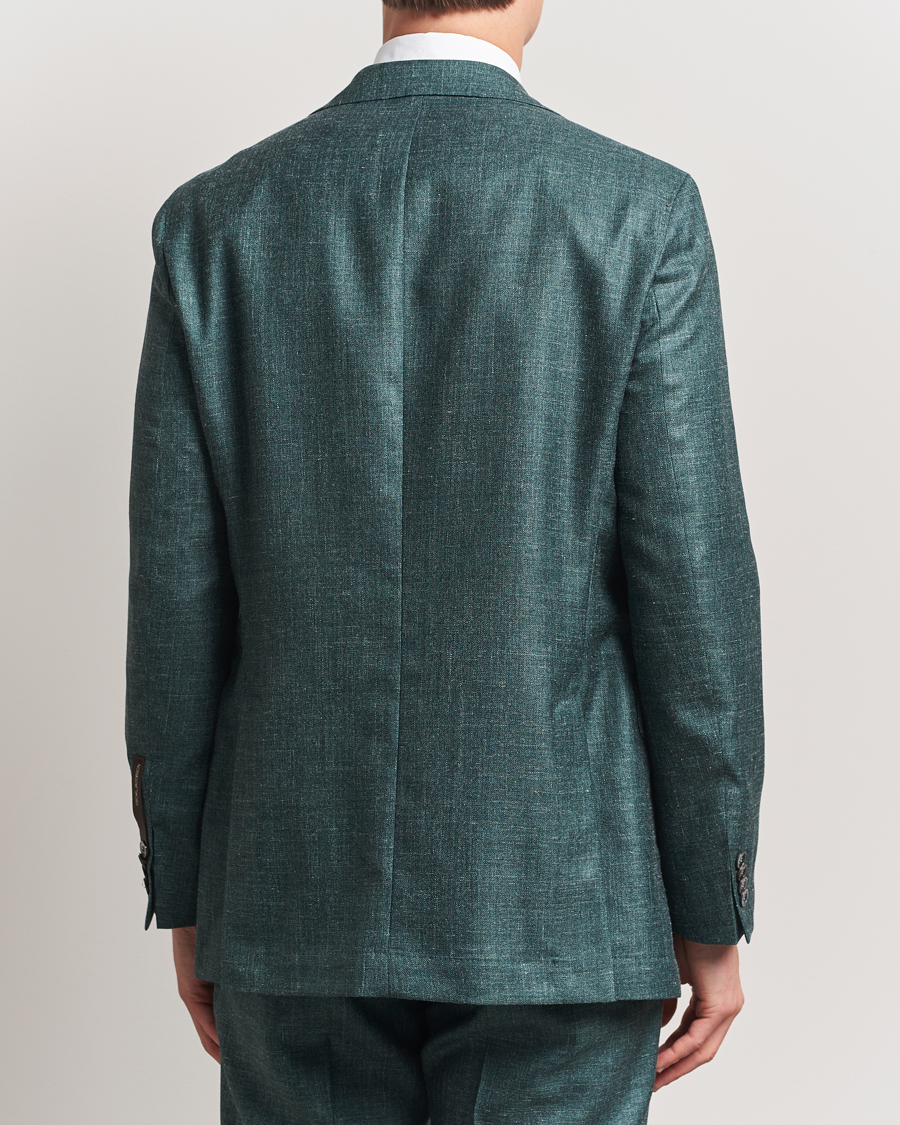 Mies | Pikkutakit | Oscar Jacobson | Fellow EVO Wool/Silk/Linen Blazer Green