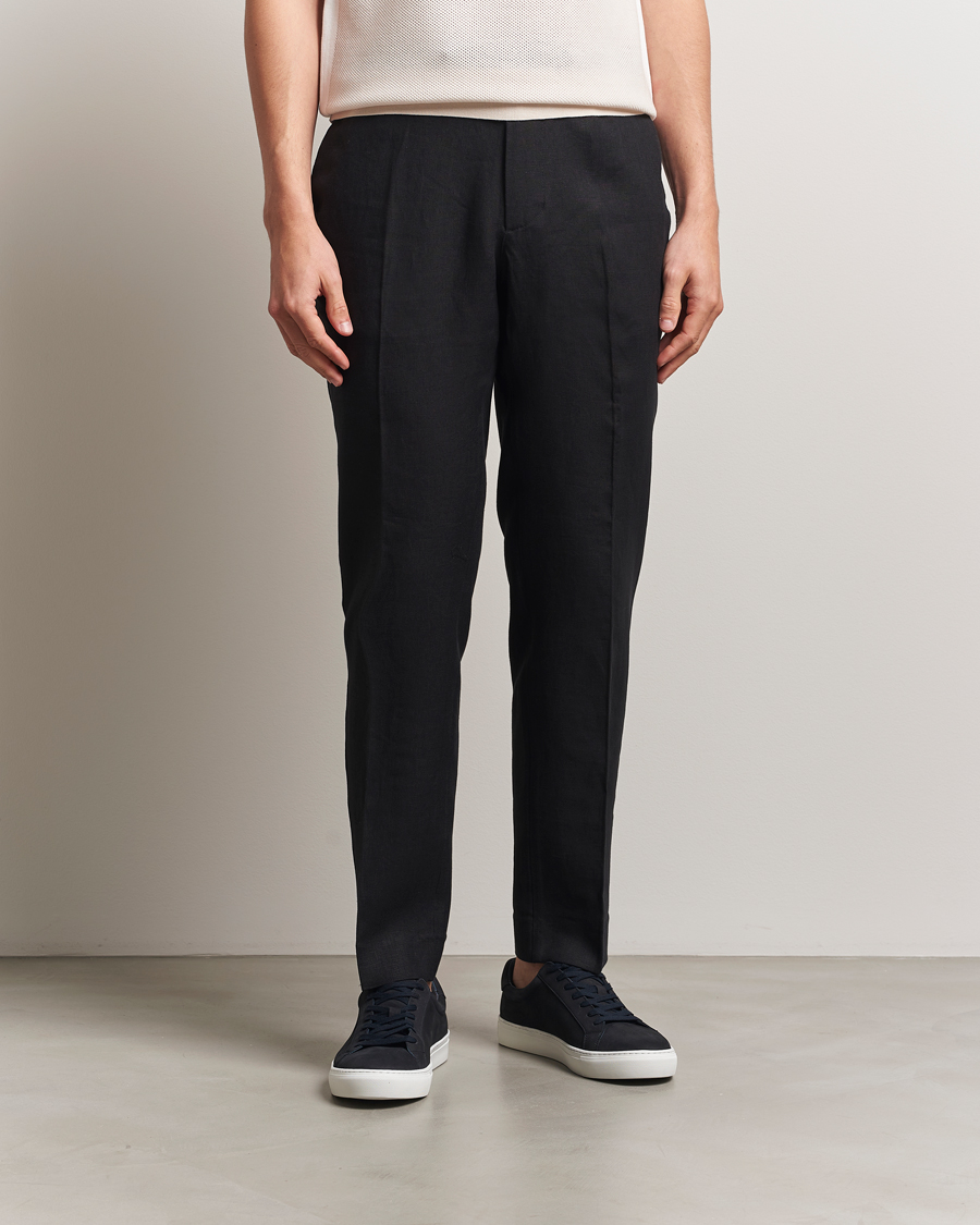Mies | Housut | J.Lindeberg | Soren Drape Linen Pants Black