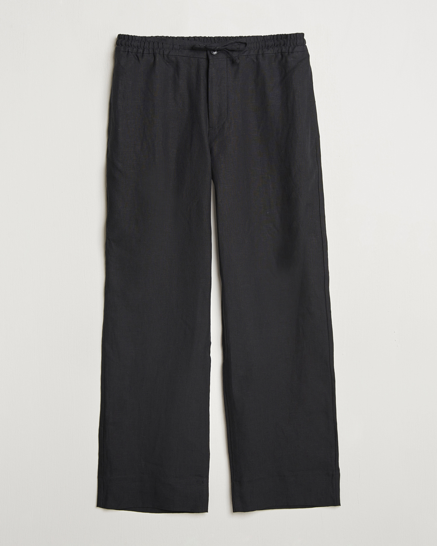 Mies | Housut | J.Lindeberg | Noah Drape Linen Pants Black