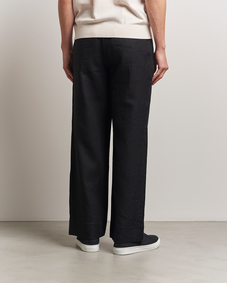 Mies | Housut | J.Lindeberg | Noah Drape Linen Pants Black