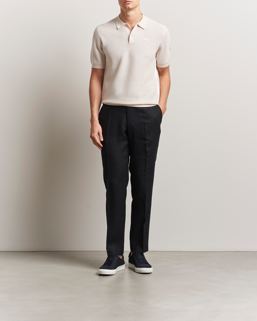 Mies | Pikeet | J.Lindeberg | Reymond Structure Knit Polo Moonbeam
