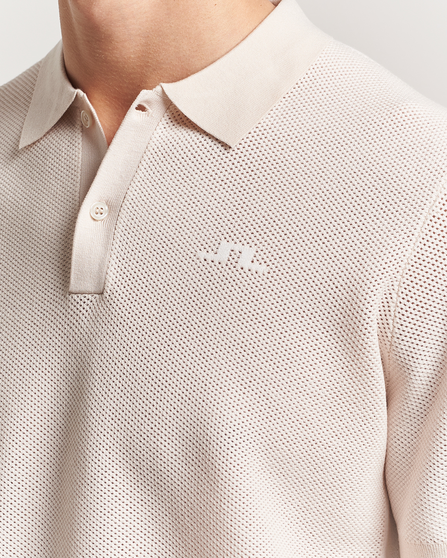 Mies | Pikeet | J.Lindeberg | Reymond Structure Knit Polo Moonbeam