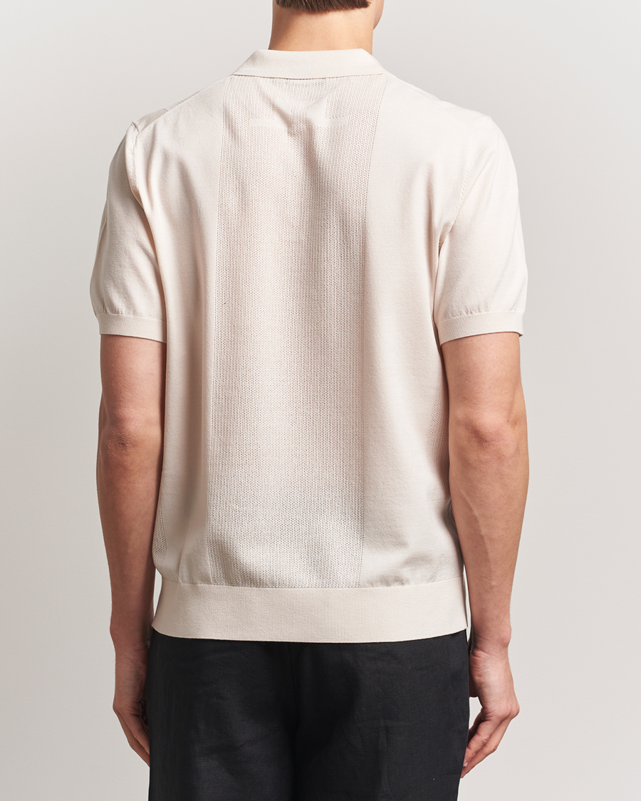 Mies | Pikeet | J.Lindeberg | Reymond Stripe Knit Polo Moonbeam