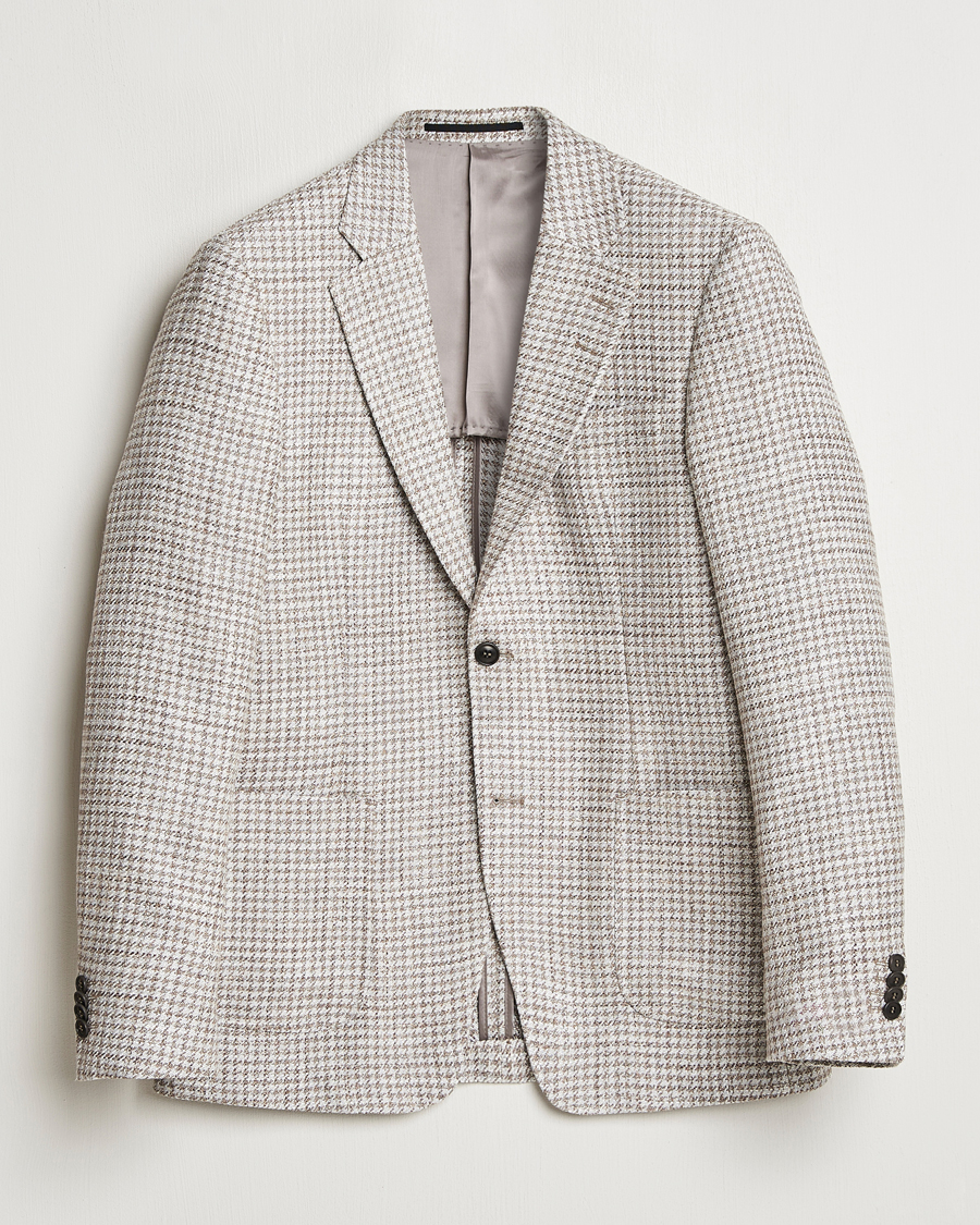 Mies | Pikkutakit | Tiger of Sweden | Justin Viscose/Linen Pepita Blazer Tehina