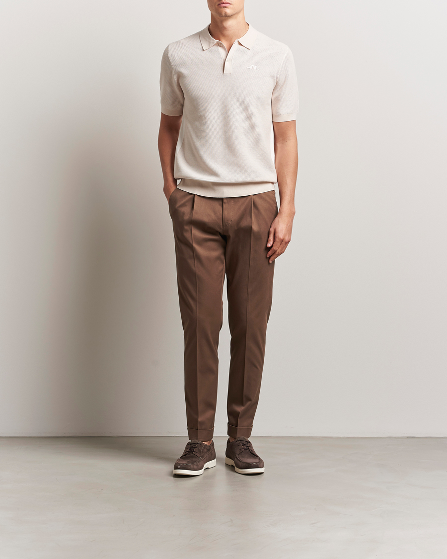 Mies | Housut | Tiger of Sweden | Tenuta Pleated Cotton Trousers Warm Brown