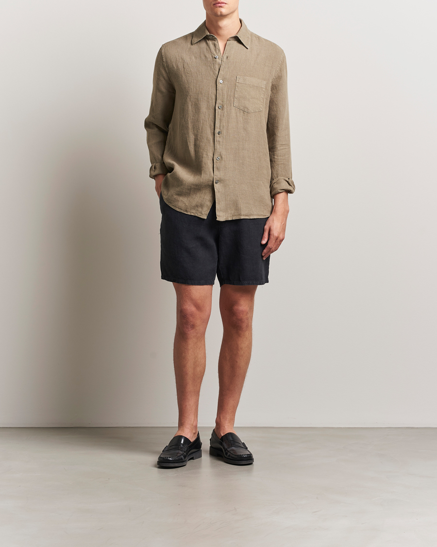 Mies | Kauluspaidat | A Day's March | Abu Linen Shirt Clay