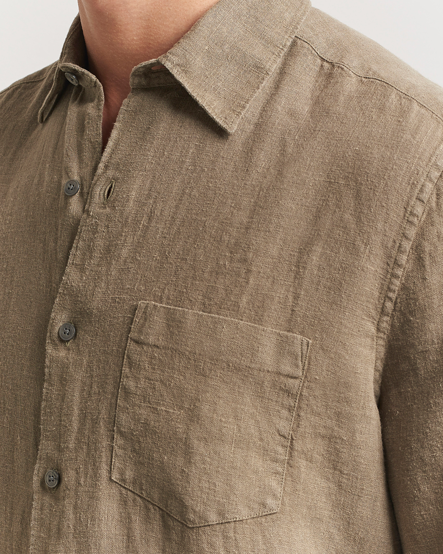 Mies | Kauluspaidat | A Day's March | Abu Linen Shirt Clay