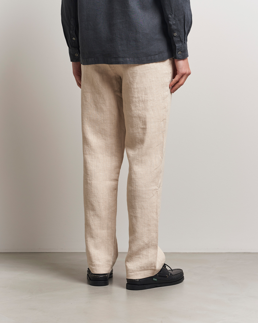 Mies | Housut | A Day's March | Tamiat Drawstring Linen Trousers Oyster