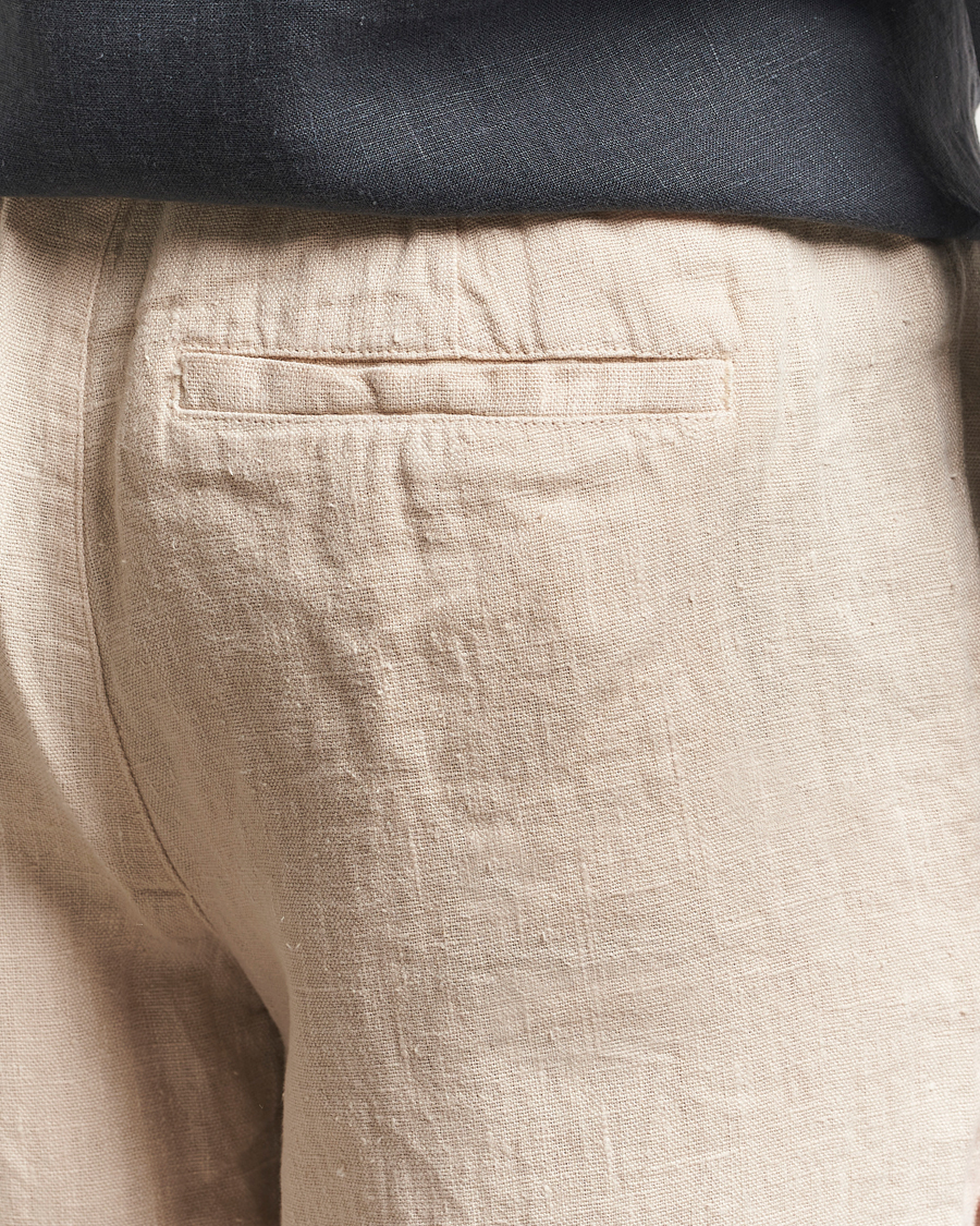 Mies | Housut | A Day's March | Tamiat Drawstring Linen Trousers Oyster