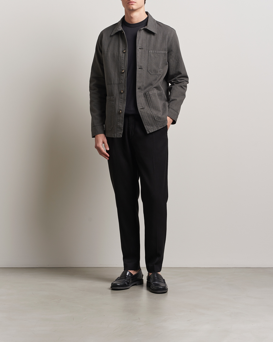 Mies | Housut | A Day's March | Smart Lyocell Trousers Black