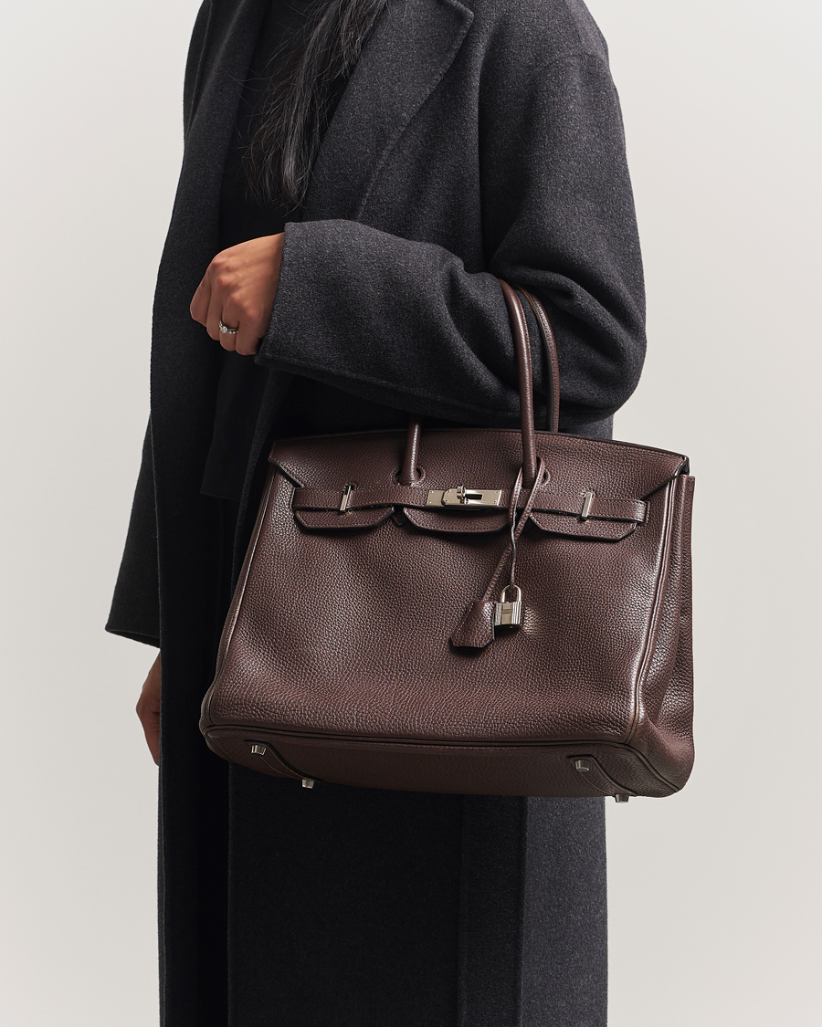 Mies | Hermès Pre-Owned Birkin 35 Taurillon Clémence Ebène | Hermès Pre-Owned | Birkin 35 Taurillon Clémence Ebène