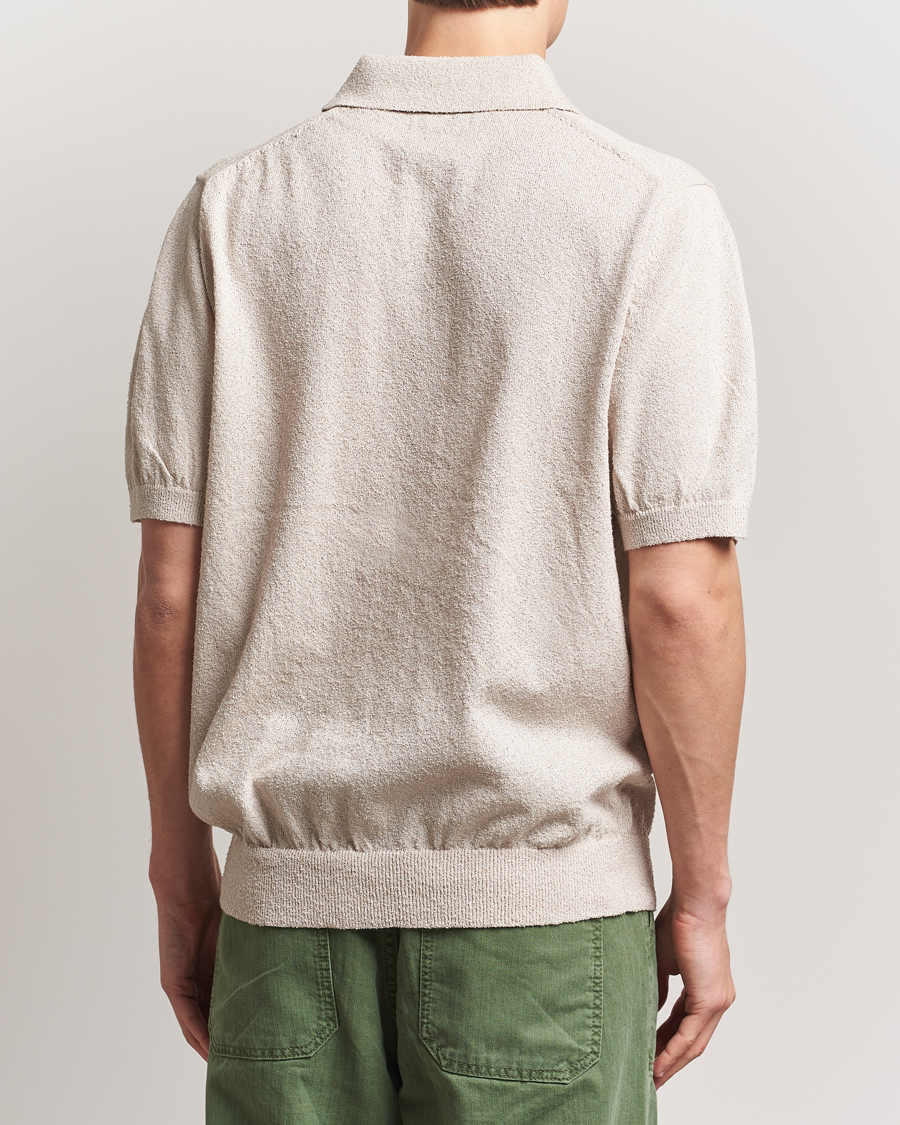 Mies | Pikeet | BEAMS PLUS | Short Sleeve Boucle Polo Beige
