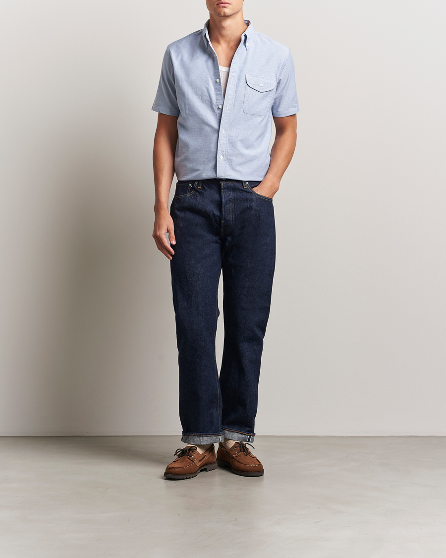 Mies | Kauluspaidat | BEAMS PLUS | Short Sleeve Oxford Shirt Light Blue