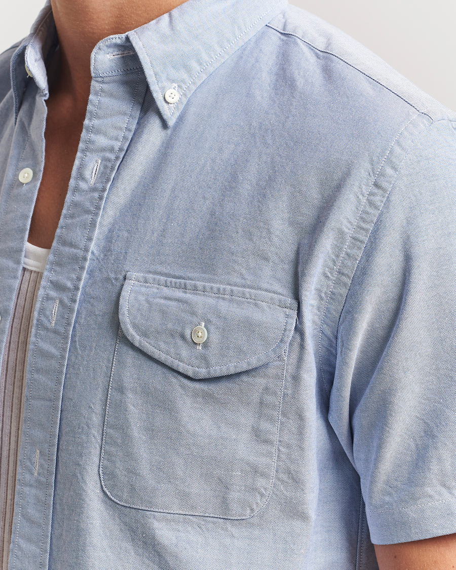 Mies | Kauluspaidat | BEAMS PLUS | Short Sleeve Oxford Shirt Light Blue