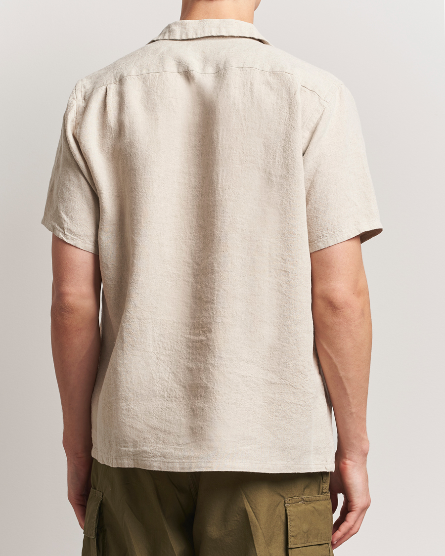 Mies | Kauluspaidat | BEAMS PLUS | Short Sleeve Linen Camp Shirt Beige