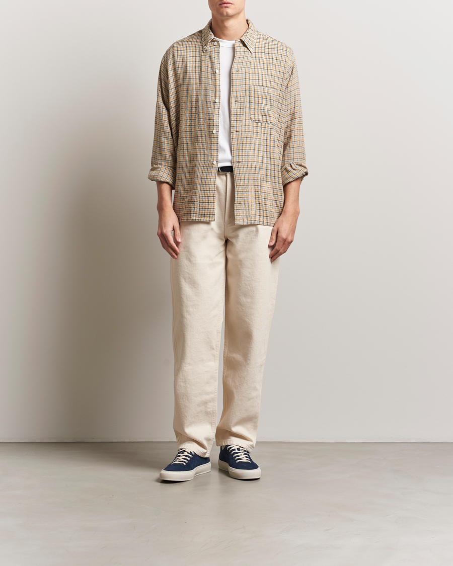 Mies | Kauluspaidat | BEAMS PLUS | Gunclub Mesh Button Down Shirt Beige