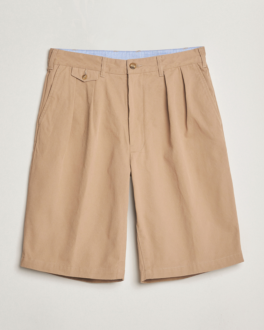Mies | Shortsit | BEAMS PLUS | Pleated Twill Shorts Khaki