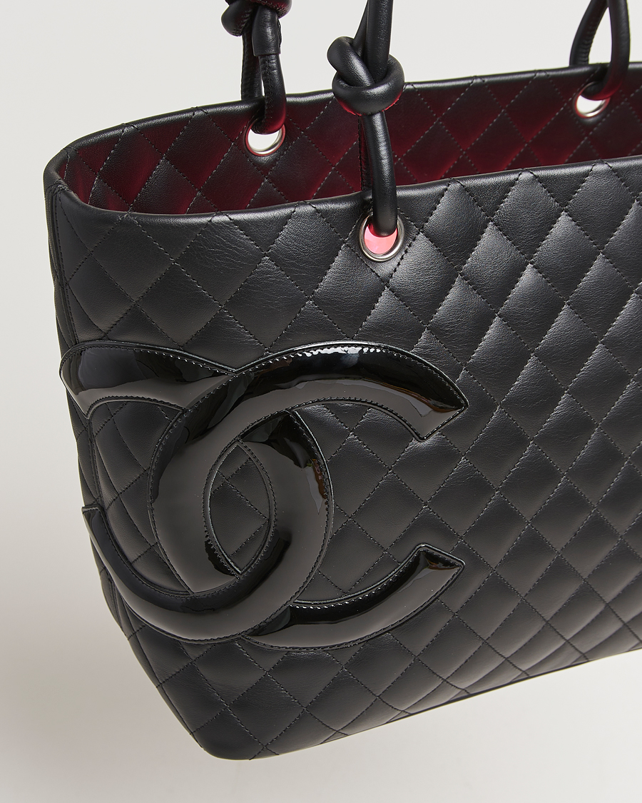 Mies | Chanel Pre-Owned Cambon Ligne Tote Bag Medium Black | Chanel Pre-Owned | Cambon Ligne Tote Bag Medium Black