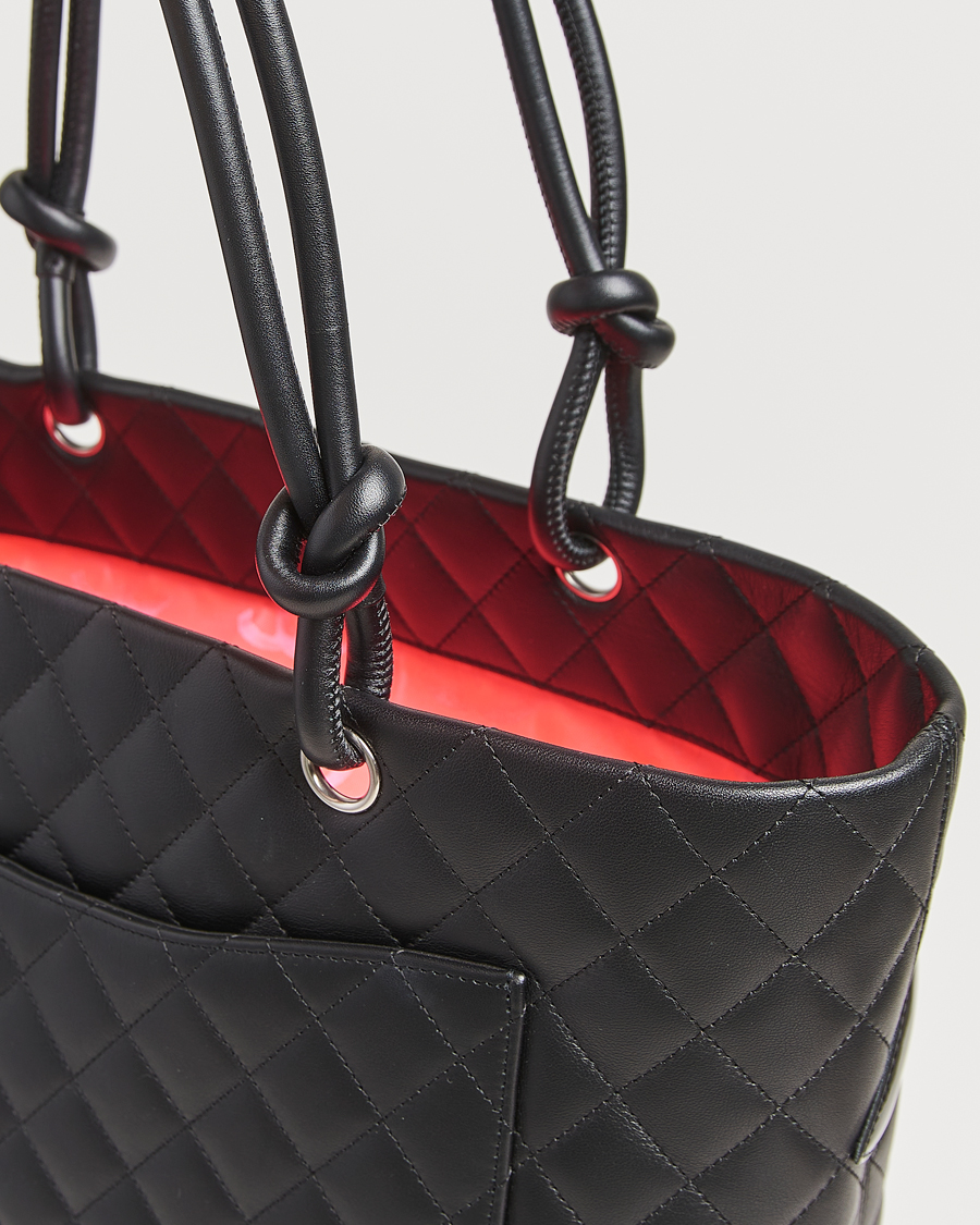 Mies | Chanel Pre-Owned Cambon Ligne Tote Bag Medium Black | Chanel Pre-Owned | Cambon Ligne Tote Bag Medium Black