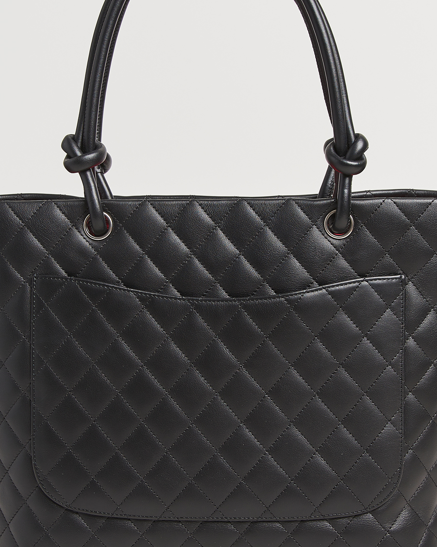 Mies | Chanel Pre-Owned Cambon Ligne Tote Bag Medium Black | Chanel Pre-Owned | Cambon Ligne Tote Bag Medium Black