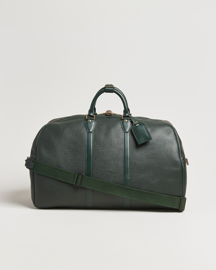 Mies | Louis Vuitton Pre-Owned Taiga Kendall GM Weekend Bag Green | Louis Vuitton Pre-Owned | Taiga Kendall GM Weekend Bag Green